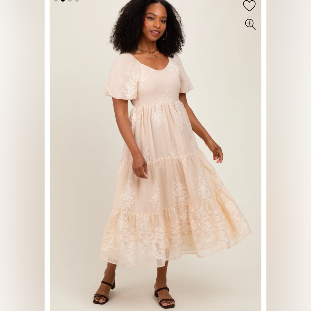 Floral Embroidered Midi Dress